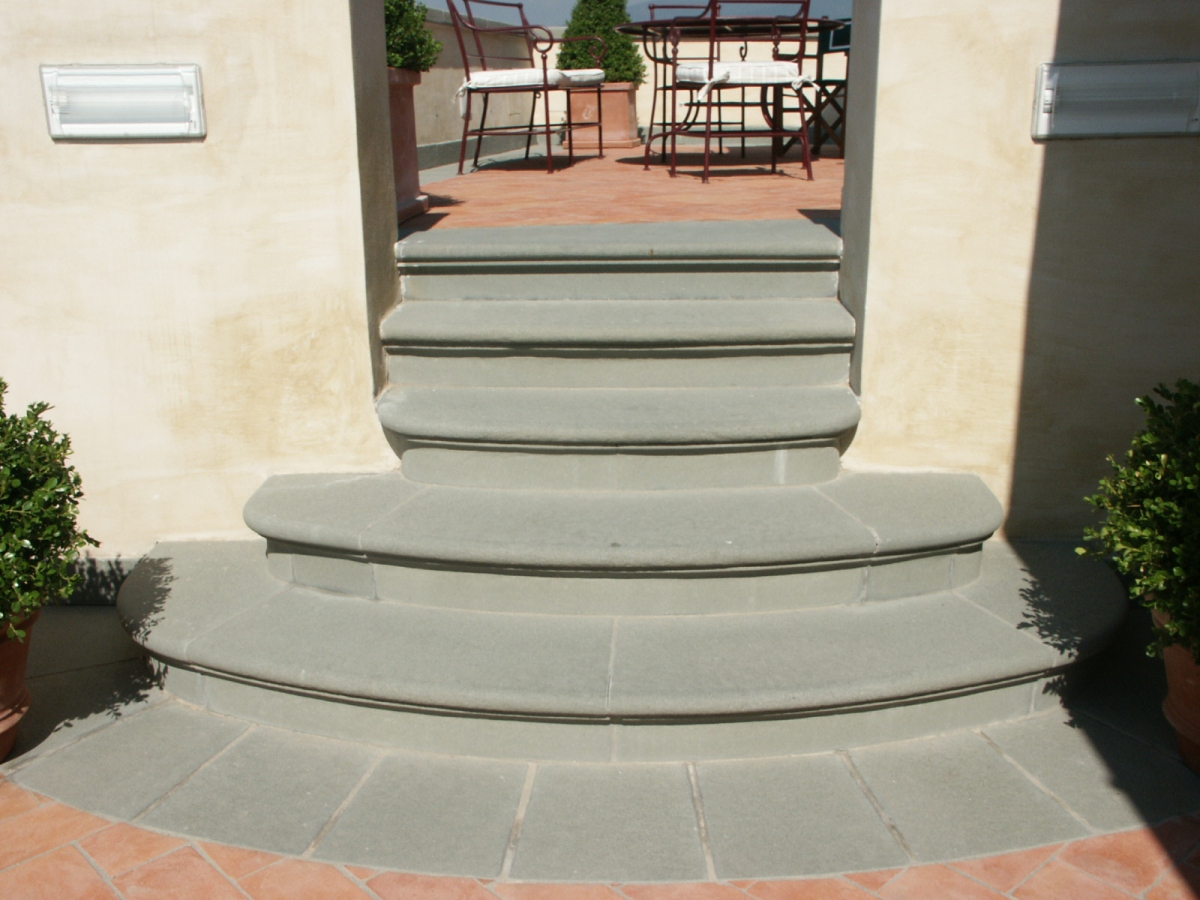 Stair in curva of Pietra Macigno of Greve