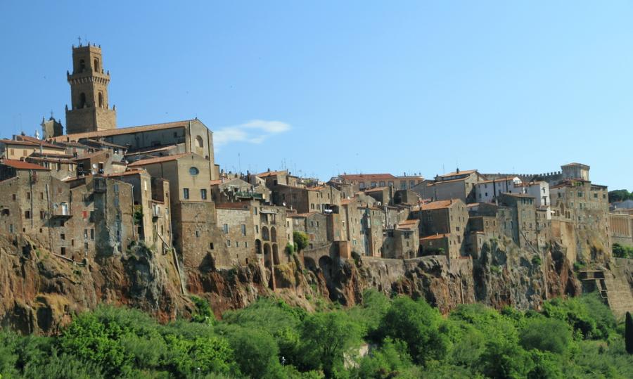 You can't get more "clifftop village" than Pitigliano, Tuscany