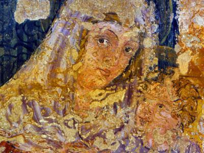A damaged, but still vibrant, fresco in one of Matera’s rupestrian churches