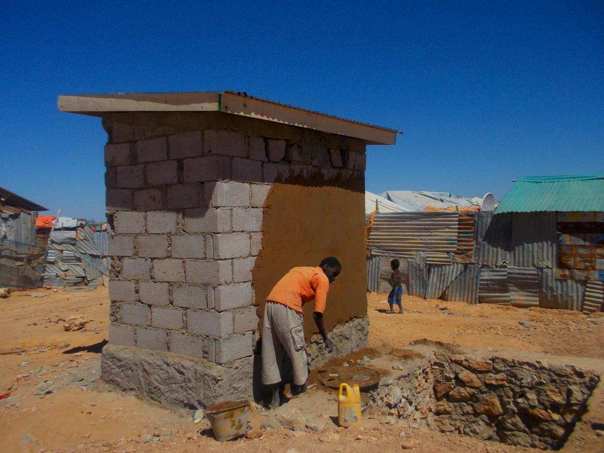 building latrines in Jowle IDP capms, photo. PAH
