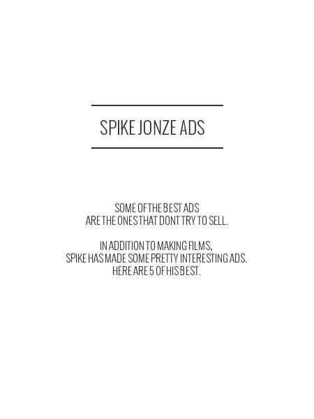 spike jonze ads