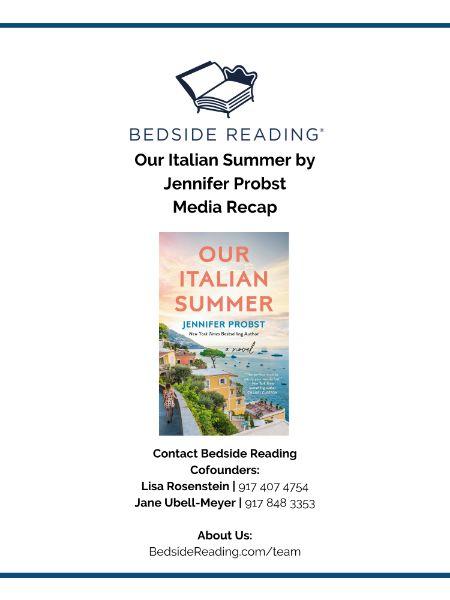 Jennifer Probst "Our Italian Summer" Media Recap