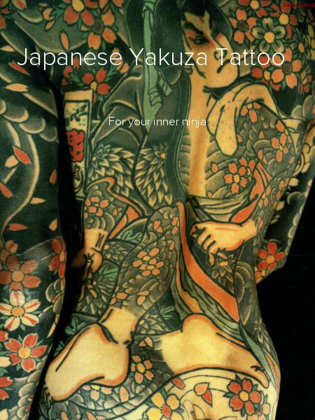 Japanese yakuza Back tattoo, Blue Dragon style Wolf....