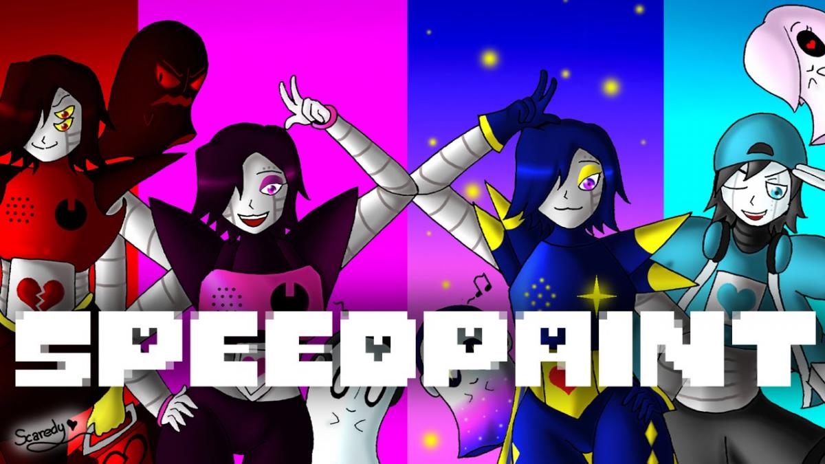 SpeedPaint! Alternative Universe Mettaton and Napstablook (Undertale AU's) Part 1