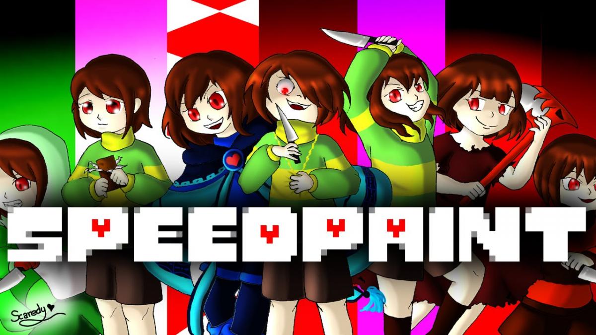 SpeedPaint! Alternative Universe Chara! (Undertale AU's) Part 1