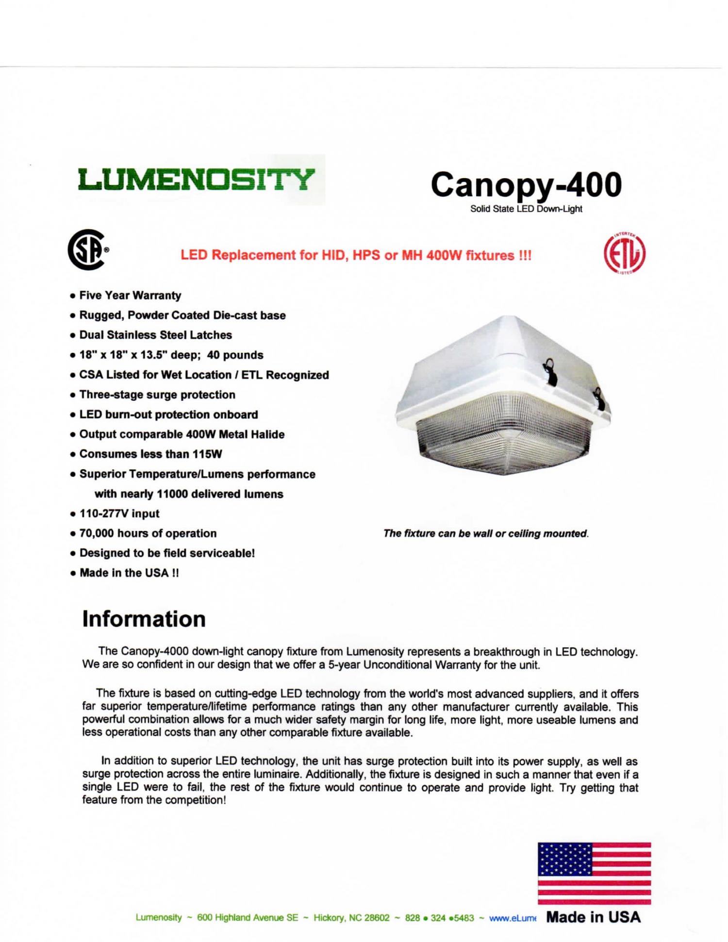 Canopy-400 LED