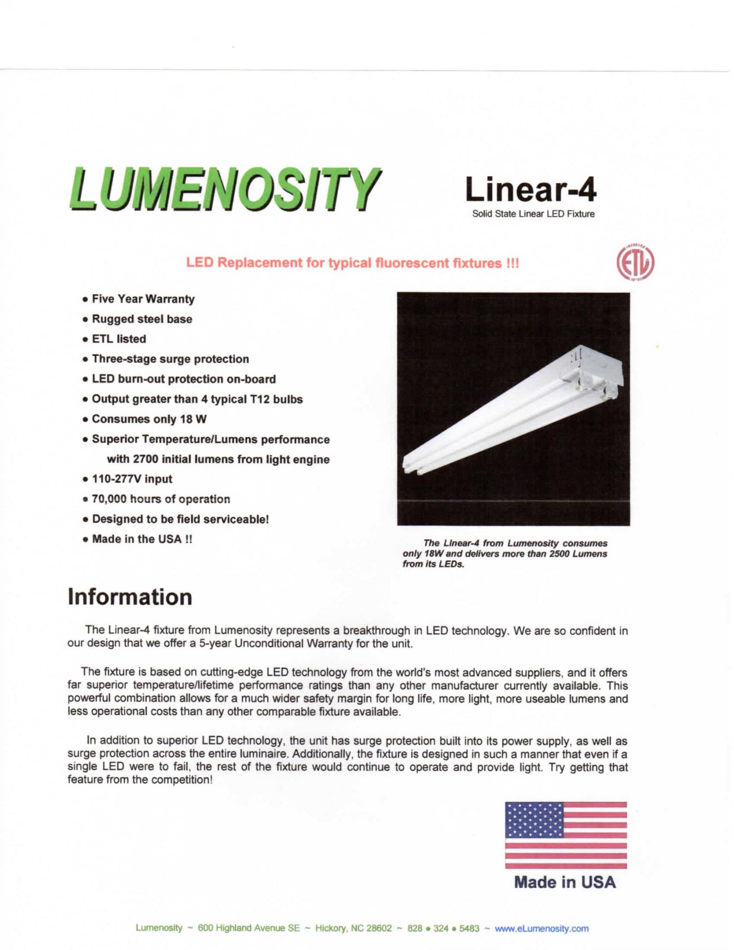 Linear 4 LED