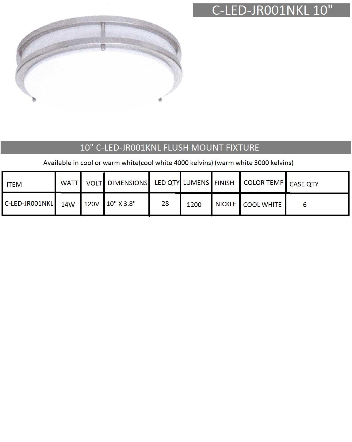 10'' Flush Mount