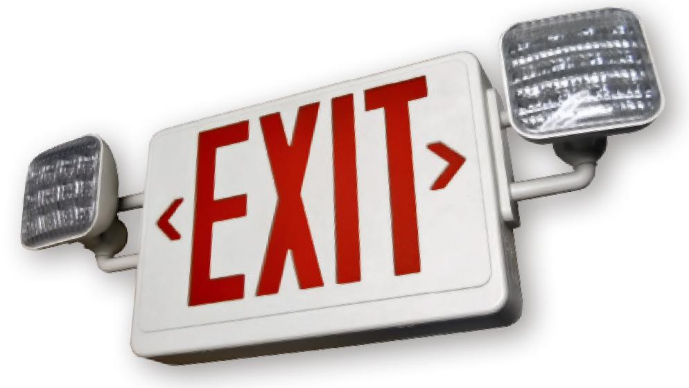 HiLite LED Emergency Exit Sign/Light Combo