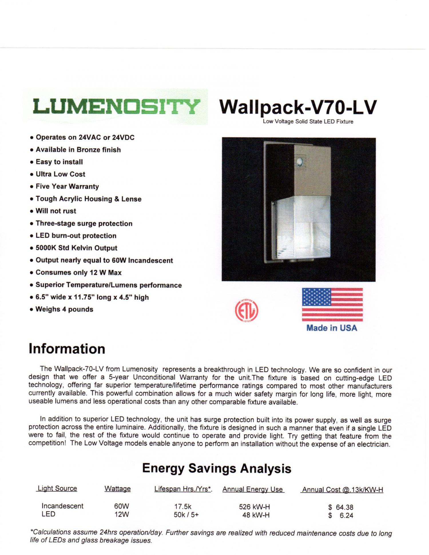 Wallpack-V70-LV