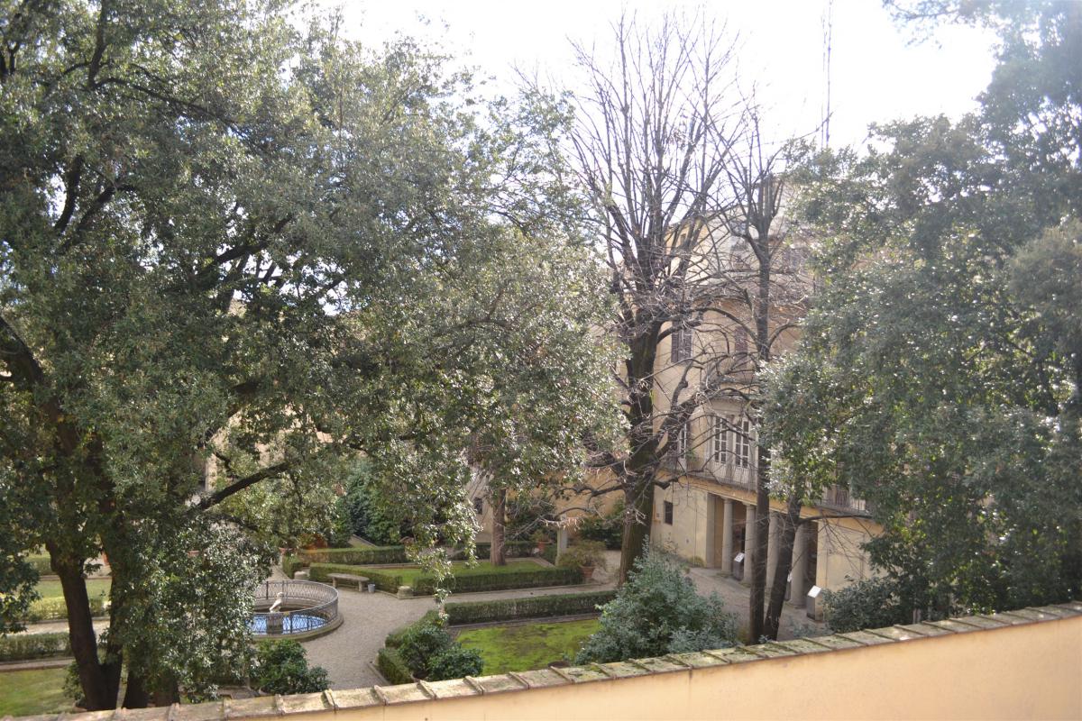 View from the windows over the garden of Palazzo Vivarelli Colonna 