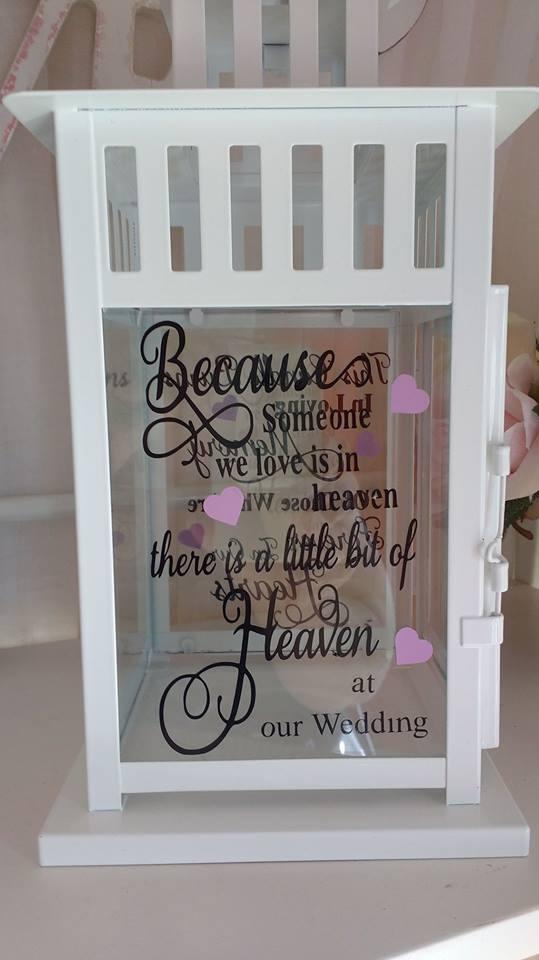 Lanterns: 
£22 comes with white candle