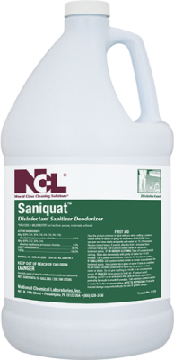 National Chemical Laboratories, Inc
SANIQUAT
Disinfectant Sanitizer Deodorizer

