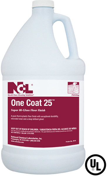 National Chemical Laboratories, Inc. 
ONE COAT 25™
Super High Gloss Floor Finish