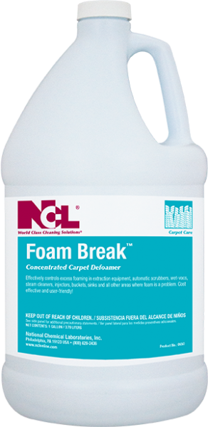 National Chemical Laboratories, Inc.
FOAM-BREAK™
Concentrated Carpet Defoamer