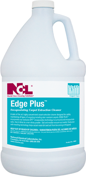 National Chemical Laboratories, Inc.
EDGE PLUS™
Encapsulating Carpet Extraction Cleaner