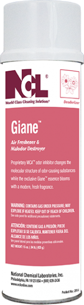 National Chemical Laboratories, Inc.
GIANE™
Air Freshener & Malodor Destroyer