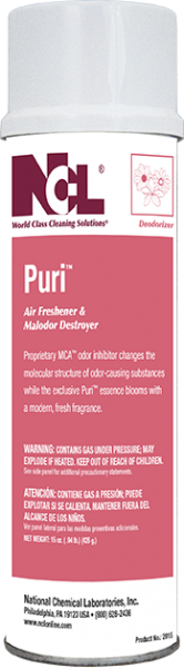 National Chemical Laboratories, Inc.
PURI™
Air Freshener & Malodor Destroyer