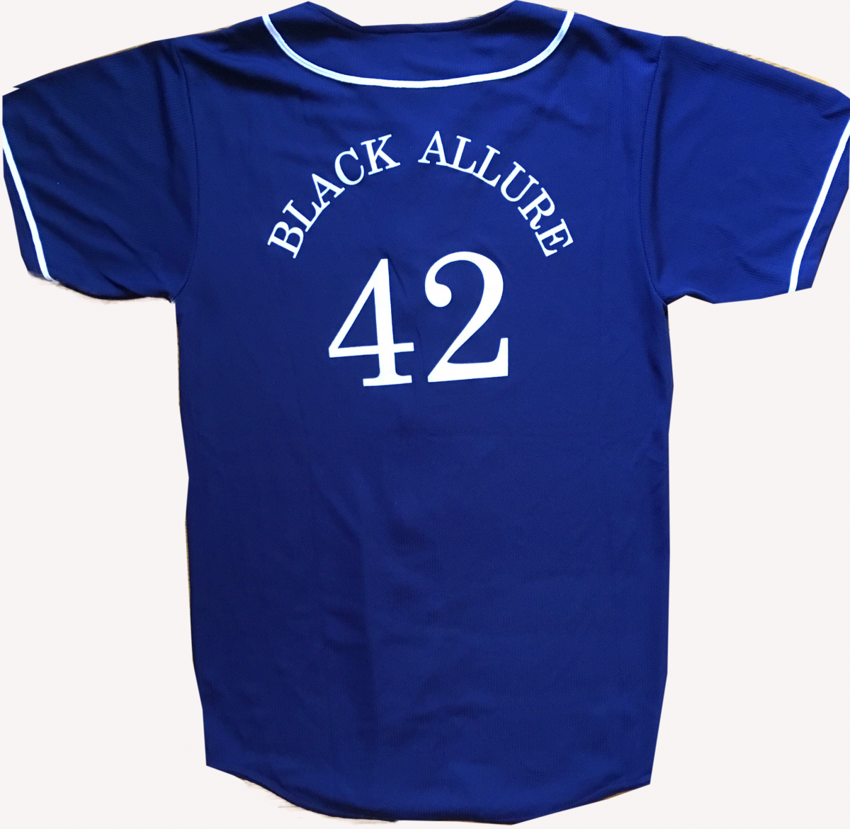 Black Allure Baseball Jersey Navy Blue
