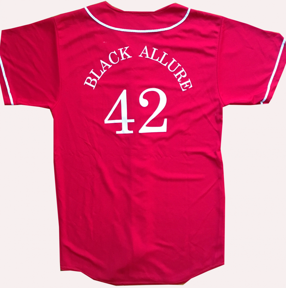 Black Allure Baseball Jersey Red
