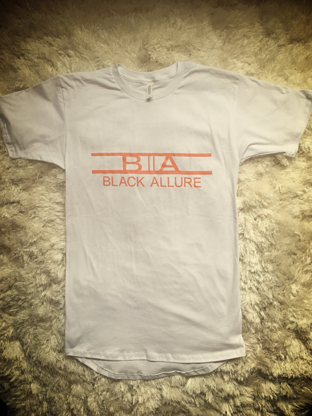 Retro Long T-shirt Orange (white)

