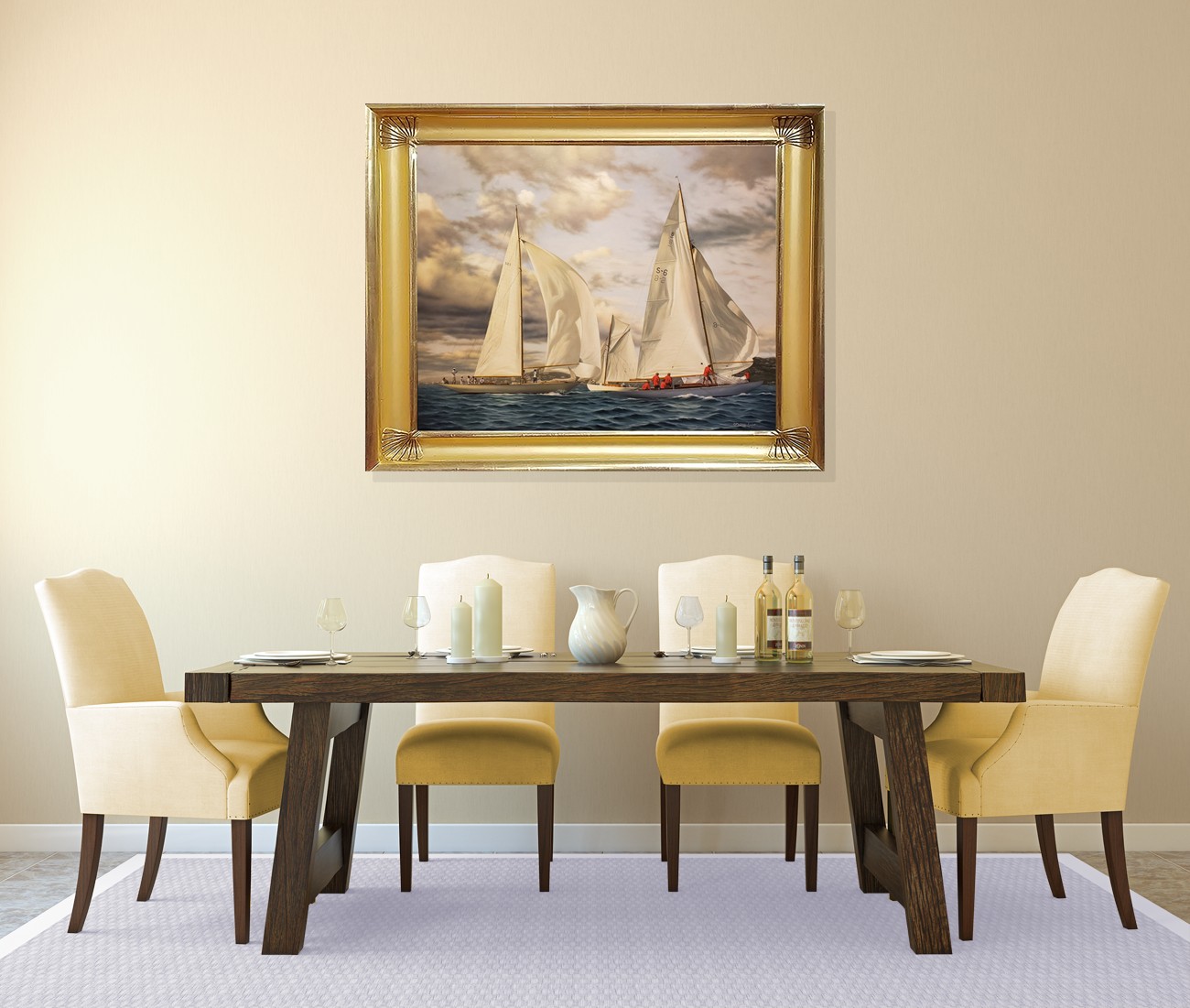 24x36COSTAL CRUISE GOLD FRAAMEdiningroom-Recovered