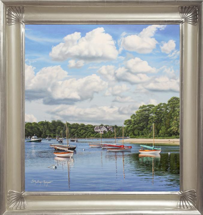 ADD TO PAPER MINE TODAY-SILVER  FRAMED QUISSETT HARBOR 30X32