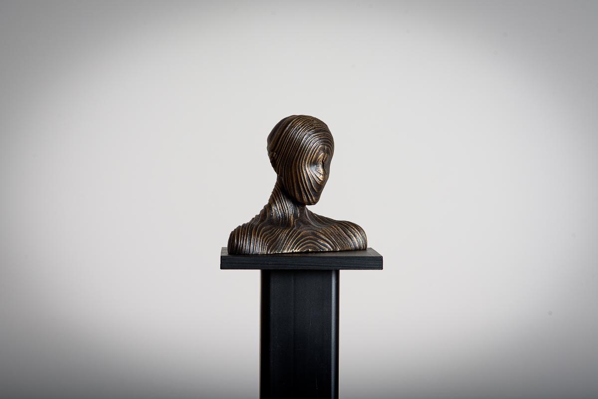 Small bronze bust