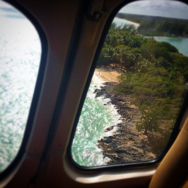 Arrive directly onto the island by helicopter or seaplane...