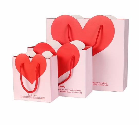 Heart bags pink