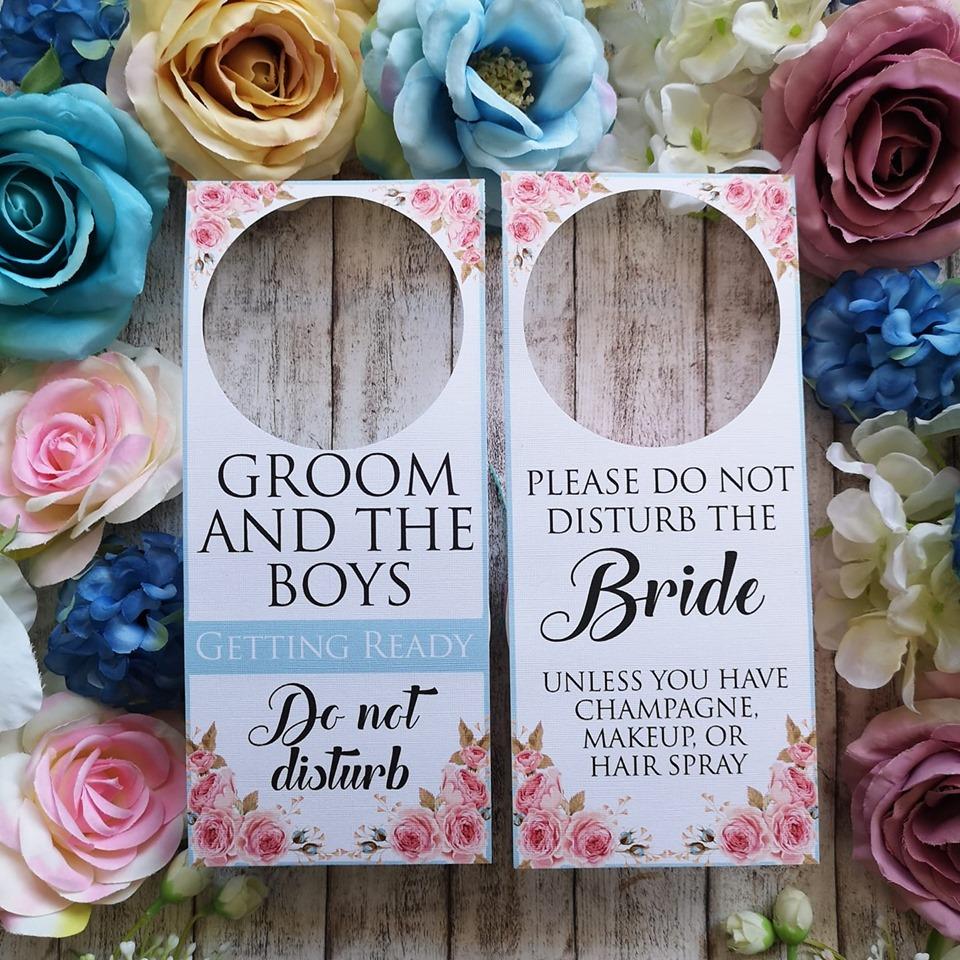 Bride & Groom Door hangers